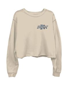 Jamie Chevy Crop Crew Neck In Off White Junk Food