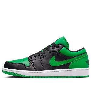 Кроссовки Air Jordan 1 Low 'Lucky Green', черный