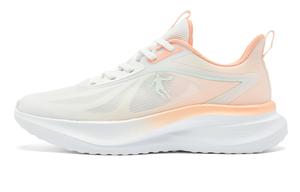 QIAODAN Кроссовки для бега по городу, с низким верхом, устойчивые к истиранию, с мягкой подошвой, белые, оранжевые