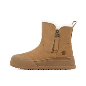 Женские короткие зимние ботинки с термо-износостойкими вставками, увеличивающие рост ST&SAT, Camel