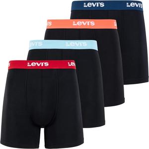 Мужские трусы-боксеры Levi's из микрофибры, ультрамягкие, 4 шт., 4 Pack Black
