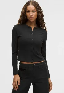 Крепкий топ с длинными рукавами в рубчик Lululemon, Black