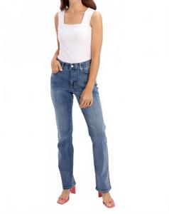 Джинсы мид-райз прямые в денимовом синем Frank Lyman