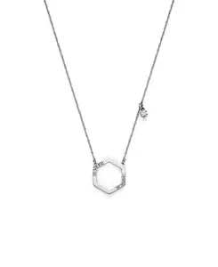 Ожерелье из нержавеющей стали серебристого оттенка с кристаллами в виде сот Olivia Burton, silver