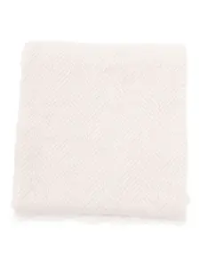 Кашемировый шарф с узором в елочку Brunello Cucinelli, нейтральный