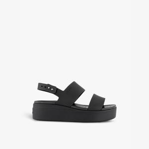 Сандалии Crocs Brooklyn с двойными ремешками на платформе, черный