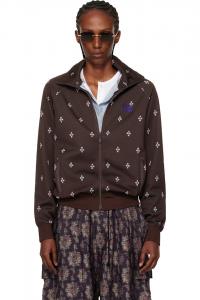 Needles Спортивная куртка из жаккарда с цветочным узором коричневого цвета