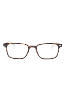 Очки в прямоугольной оправе Montblanc, коричневый
