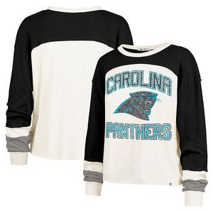 Женский кроп-топ '47 Carolina Panthers с длинным рукавом 47 Brand