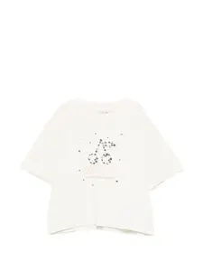 Футболка с вышивкой Lele Bonpoint, бежевый