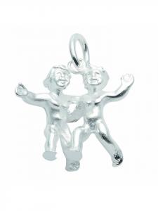 Adeliás Подвеска из серебра 925 пробы с изображением знака зодиака Близнецы для женщин и мужчин