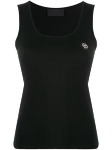 Philipp Plein топ без рукавов с логотипом, черный