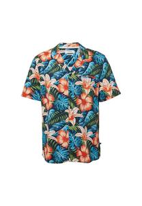 Повседневная рубашка удобного кроя с коротким рукавом и воротником-лацканами S.Oliver, синий