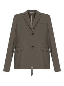 Шерстяной блейзер с завязками LOEWE, зеленый