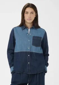 Блузка alvine на пуговицах Part Two, Colour Block Denim