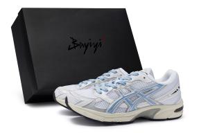 Asics Gel-1130 Амортизирующие Износостойкие Водоотталкивающие Низкие Беговые Кроссовки Унисекс Белый Серый Синий