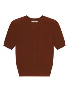 Кардиган с фестонами Frame, коричневый