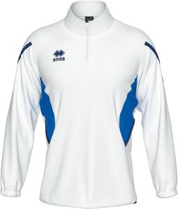 Мужская трикотажная футболка ERREA с застежкой-молнией до середины груди (CHARLES) с затягивающимися штанинами и карманами на молнии , белый/синий/темно-синий