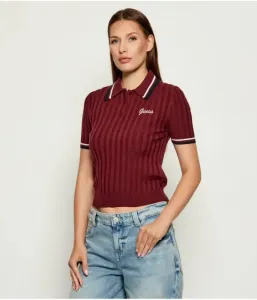 Поло SABINA slim fit Guess Active, бордовый