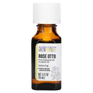 Эфирное масло Aura Cacia Pure Rose Otto жожоба, 15 мл