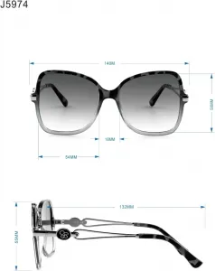 Женские солнцезащитные очки Jessica Simpson J5234 в стиле ретро с увеличенным размером и рисунком бабочки, Tortoise to Rose