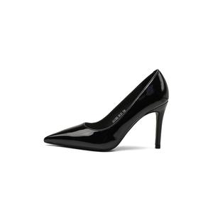 QITUMAUL Стройные каблуки на высоком каблуке женские черные, цвет Black[Heel Height 9.5cm]