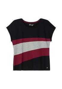 Рубашка оверсайз в стиле колор-блок Sheego, черный