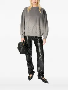 Толстовка с круглым вырезом и эффектом омбре Marine Serre, серый