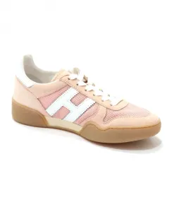 Ретро волейбольные кроссовки на шнуровке Hogan, розовый