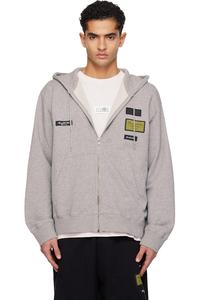 Худи с нашивкой Gray Label Mm6 Maison Margiela, Light Grey Melange