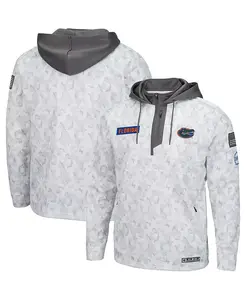 Мужская толстовка с капюшоном Arctic Camo Florida Gators OHT в стиле милитари с застежкой-молнией на четверть длины Colosseum