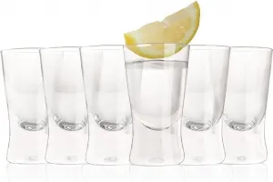 Стаканы Borrel, 25 мл/2,5 сл, упаковка из 6 стаканов Borrel, коктейльный бокал, идеально подходит для вечеринок и любых праздников Markenlos