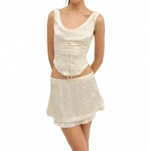 Мини-юбка Carla Jacquard кремового цвета For Love & Lemons