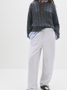 Широкие брюки Pull&Bear PACIFIC, светло-серый