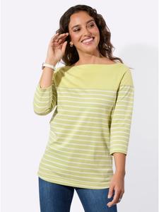 Полосатая рубашка цвета лайма и экрю WITT WEIDEN