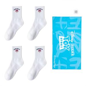 Носочки до колена унисекс шоппер 4 шт Disney, белый