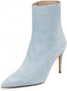 Женские ботильоны Zszszsu с заостренным носком, сексуальными туфлями на шпильке, короткие, с боковой молнией, для платья, вечеринок, на осень, размеры 4-16 US, Light Sky Blue