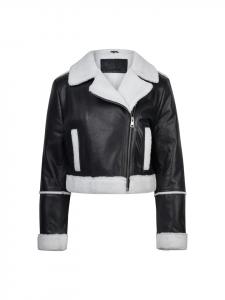 Trueprodigy Черная кожаная куртка Tristin