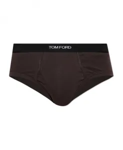 Хлопковые трусы с логотипом Tom Ford, коричневый