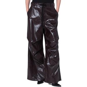 Брюки с завязками и драпировкой MM6 Maison Margiela, бордовый