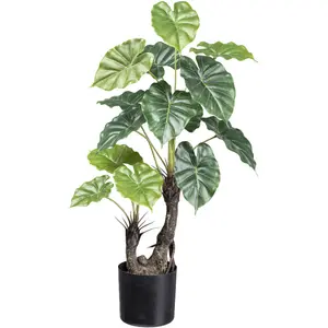 Креативная зеленая искусственная пальма «Таро Плант» с крупными листьями Creativ Green, зеленый