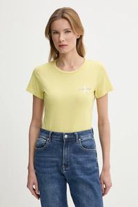 Хлопковые футболки, комплект из 2 штук Calvin Klein Jeans, желтый