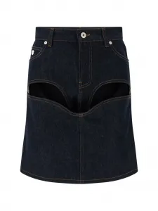 Джинсовая мини-юбка Cuts Jean Paul Gaultier, синий