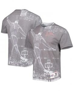 Мужская сублимированная футболка Brent Barry Grey LA Clippers выше обода Mitchell & Ness, серый