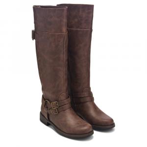 Сапоги выше колена для широких икр Xoxo, dark chocolate