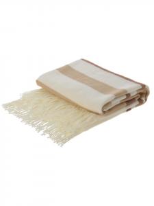 Home&Styling Collection Плед с бахромой бежевого цвета