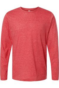 Футболка Tultex Unisex Poly-Rich с длинным рукавом, цвет heather red