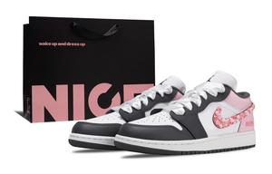 Jordan Air 1 Urban Chic Style Rose устойчивые к истиранию низкие детские баскетбольные кроссовки pink