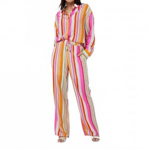 Полосатые брюки с принтом ESQUALO, Print