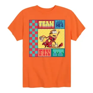Футболка для мальчиков 8-20 лет "Гадкий я 4: Миньоны" с принтом команды фиксиков Licensed Character, оранжевый